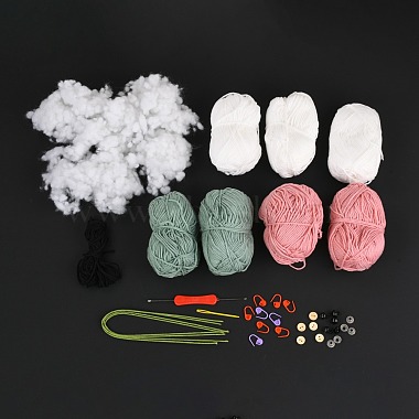 Kit de crochet de poupée de lapin bricolage(DIY-I053-04)-2