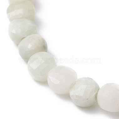 Bracelet extensible de perles de pépite à facettes en jade myanmar naturel / jade birman(BJEW-JB07217-01)-4