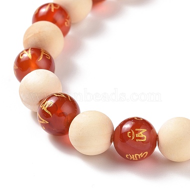 Om Mani Padme Hum Beaded Bracelets(BJEW-JB09060)-3