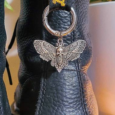 charmes de chaussures en alliage de papillon de nuit(PW-WG11959-01)-3