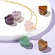 Thème de la saint-valentin 10 pièces 5 perles européennes de pierres précieuses naturelles de style(G-LS0001-71)-6