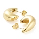 Brass Teardrop Stud Earrings(EJEW-D086-04G)-2