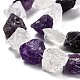 Brins bruts de perles de cristal de quartz naturel et d'améthyste(G-J388-05)-3
