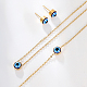 Evil Eye Stainless Steel Stud Earring & Bracelets & Necklaces Set(LY5157-2)-4