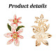 2 Pairs 2 Colors 3D Flower of Life Enamel Dangle Stud Earrings(EJEW-FI0001-26)-3