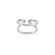 304 Stainless Steel Double Line Open Cuff Ring for Women(X-RJEW-S405-200P)-1