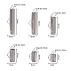 90Pcs 6 Style 304 Stainless Steel Slide On End Clasp Tubes(STAS-YW0001-20)-3