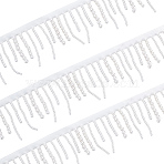 2 Yards Plastic Imitation Pearl & Polyester Beaded Trim Garland Strand, for Door Curtain, Wedding Decoration DIY Material, White, 2-1/2x1/4 inch(64x6mm)(OCOR-CY0004-08)