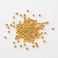 Iron Spacer Beads, Round, Golden, 4mm, Hole: 1.5mm(E148Y-G)