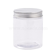 (Defective Closeout Sale for Scratch & Pit), Plastic Empty Cosmetic Containers, Cream Jar, Mason Jar, with Aluminum Screw Top Lids, Clear, 7.1x8.7cm, Capacity: 250ml(8.45fl. oz)(CON-XCP0001-95B)