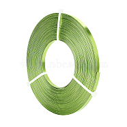 BENECREAT Aluminum Wire, Flat Craft Wire, Bezel Strip Wire for Cabochons Jewelry Making, Yellow Green, 5x1mm, about 10m/roll(AW-BC0003-34B-04)