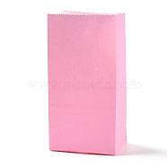 Rectangle Kraft Paper Bags, None Handles, Gift Bags, Hot Pink, 9.1x5.8x17.9cm(CARB-K002-01A-03)