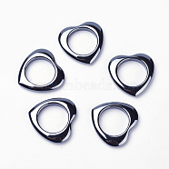 Valentines Day Gift Ideas for Boyfriend, Non-magnetic Synthetic Hematite Heart Pendants, 35x6mm, Hole: 1mm(X-IMP002)