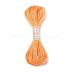 Polyester Embroidery Floss, Cross Stitch Threads, Dark Orange, 2mm, 10m/bundle(OCOR-C005-B23)