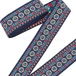 Ethnic Style Embroidery Polyester Ribbons, Jacquard Ribbon, Tyrolean Ribbon, Garment Accessories, Colorful, 1-3/4 inch(45mm), 5m/roll(OCOR-WH0033-72)