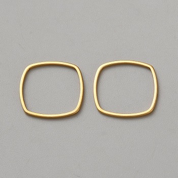 304 Stainless Steel Link Rings, Square, Golden, 16x16x1mm, Inner Diameter: 14x14mm