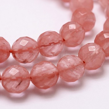 Chapelets de perles en verre de quartz de cerise(X-G-D840-43-6mm)-3