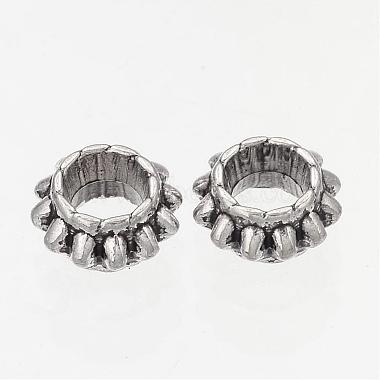 Rondelle Tibetan Silver Spacer Beads(AB30-NF)-3