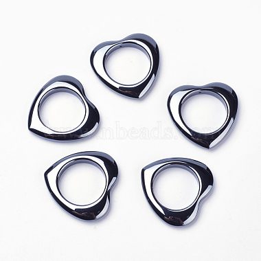 Black Heart Non-magnetic Hematite Pendants
