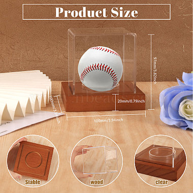 Square Actylic Baseball Display Box(ODIS-WH0030-57)-2