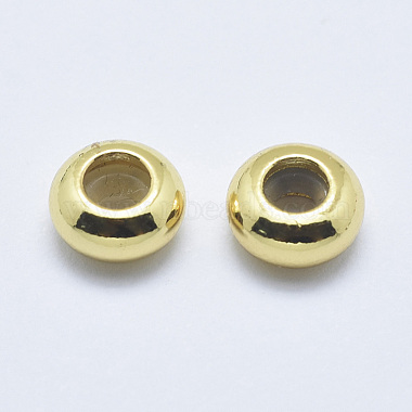 Real Gold Plated Rondelle Brass Stopper Beads