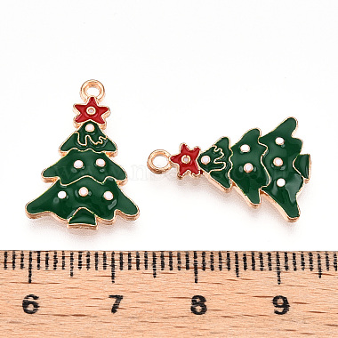 クリスマステーマ合金エナメルペンダント(ENAM-N056-403A-02)-3