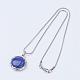 Natural & Synthetic Gemstone Pendant Necklaces(NJEW-JN01850)-2