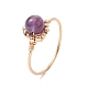Natural Mixed Gemstone Round Beads Finger Ring(RJEW-JR00602)-3