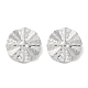 304 Stainless Steel Textured Flat Round with Sun Stud Earrings(EJEW-D281-25S)-1