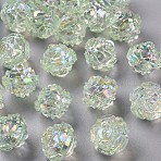 Transparent Acrylic Beads, AB Color, Flower, Yellow Green, 18x16.5mm, Hole: 2.5mm, about 228pcs/500g(TACR-S154-31C-327)