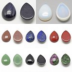 Natural & Synthetic Mixed Gemstone Cabochons, Drop, 17~18x12~13x5mm(G-R417-13x18-M)