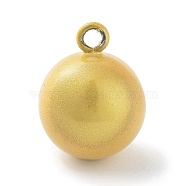 Brass Bell Pendants, Suikin Bell, Round Charms, Gold, 22x17mm, Hole: 2.7mm(KK-NH0001-02G)
