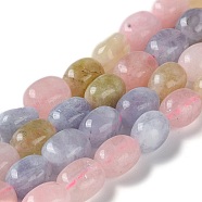 Natural Malaysia Jade Beads Strands, Faceted, Oval, Dyed and Heated, Colorful, 8.5~11.5x7~8x6.5~8mm, Hole: 1.5mm, about 37~38pcs/strand, 14.76''~15.55''(37.5~39.5cm)(G-I283-H12-01)