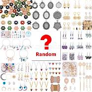Lucky Bag, Random Styles Style Alloy Rhinestone Beads, Charms, Slide Charms Kits, Random Color(DIY-LUCKYBAY-89)