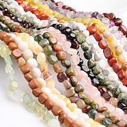 Nuggets Natural & Synthetic Mixed Gemstone Bead Strands, Tumbled Stone, 5~7x6~8mm, Hole: 1mm, about 59~65pcs/strand, 15.74 inch(G-L420-21)