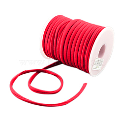 Soft Nylon Cord, Flat, Red, 5x3mm, about 21.87 yards(20m)/roll(NWIR-R003-02)