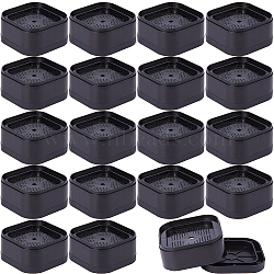 Plastic Washing Machine Leg Floor Protectors, Furniture Pads, Black, 69x69x34.5mm(AJEW-WH0606-87A)