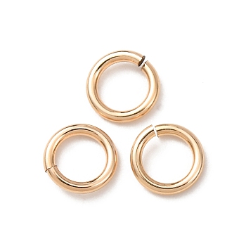 1/20 14K Gold Filled Open Jump Rings, Yellow Gold Filled Saw Cut Round, Real 14K Gold Filled, 20 Gauge, 5x0.81mm, Inner Diameter: 3.3mm