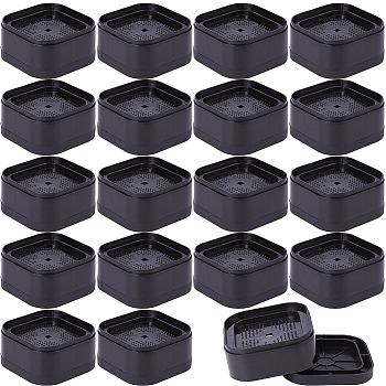 Plastic Washing Machine Leg Floor Protectors, Furniture Pads, Black, 69x69x34.5mm