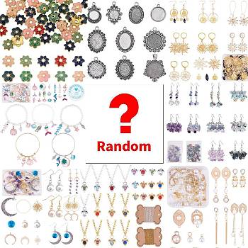Lucky Bag, Random Styles Style Alloy Rhinestone Beads, Charms, Slide Charms Kits, Random Color