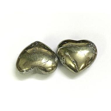 Natural Pyrite Heart Palm Stone(X-G-I125-49)-2