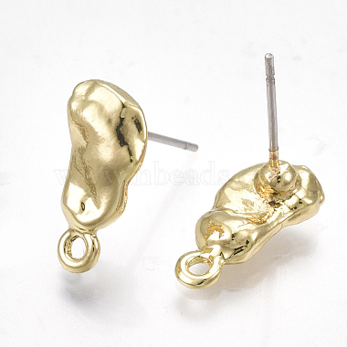 Alloy Stud Earring Findings(X-PALLOY-T065-34)-2