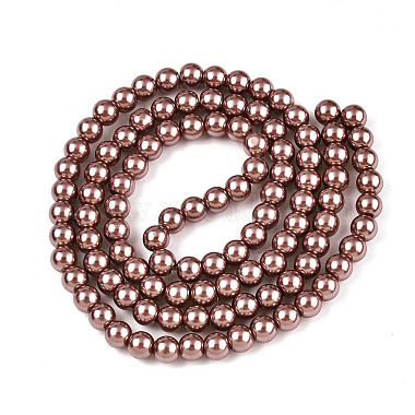 Baking Painted Pearlized Glass Pearl Round Bead Strands(HY-Q330-8mm-92)-2