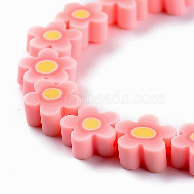 Handmade Flower Printed Polymer Clay Beads Strands(X-CLAY-M003-07F)-2