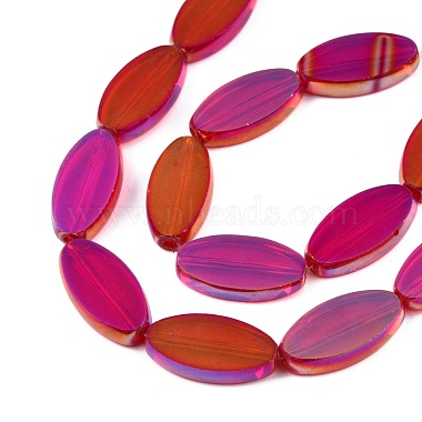 Painted Transparent Glass Beads Strands(GLAA-E033-06A-02)-3