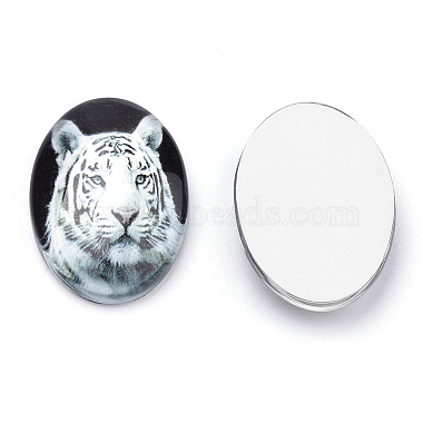 Flatback Glass Cabochons(X-GGLA-S034-25x18-028)-2