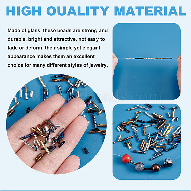 Elite 5845Pcs 28 Style Glass Twisted Bugle Beads(SEED-PH0001-60)-4