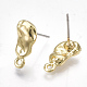 Alloy Stud Earring Findings(X-PALLOY-T065-34)-2