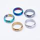 Electroplate Non-Magnetic Synthetic Hematite Rings(RJEW-F068-16mm)-1