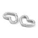 Rhodium Plated 925 Sterling Silver Spring Gate Rings(STER-K173-17P)-2